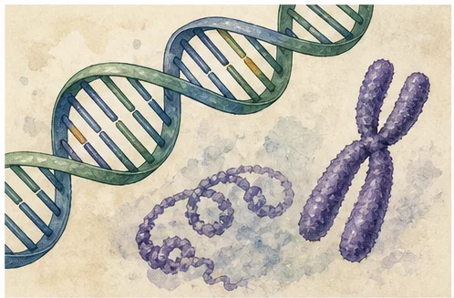 Vetenskaplig illustration av dna.